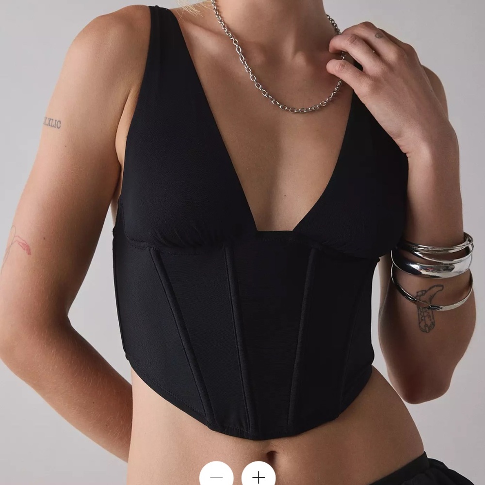 URBAN OUTFITTERS Out From Under Kenzie Corset Black M